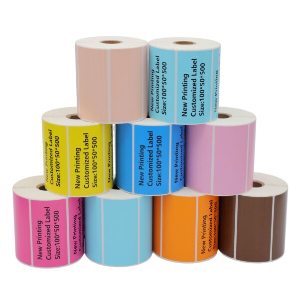 Top Coated Art Paper 4x2 100x50mm Semi Gloss Adhesive Label Shipping Label - Image 2