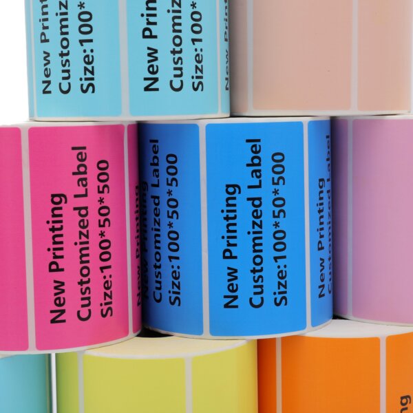 Top Coated Art Paper 4x2 100x50mm Semi Gloss Adhesive Label Shipping Label - Image 4
