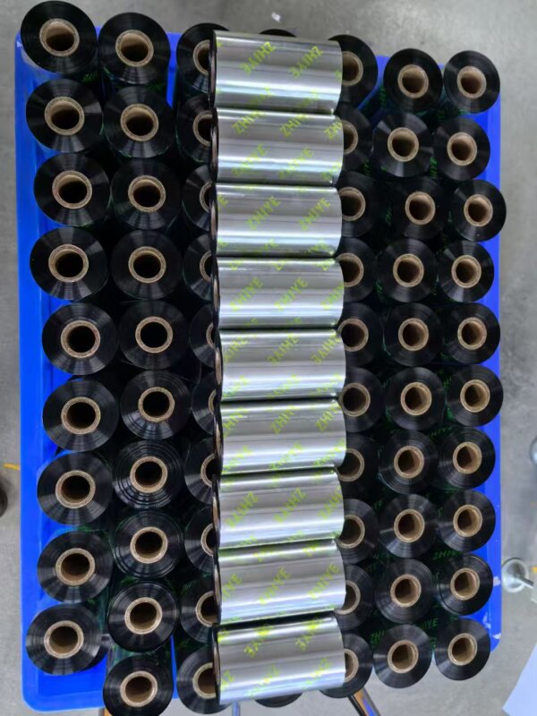 Full Resin Base Ribbon Manufacturer 40mm 45x300 Thermal Transfer Printer Ribbons Resin For Film Polyester Printing - Image 5